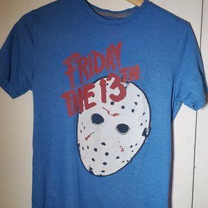 Friday the 13th Tee Blue Horror Sz XS
